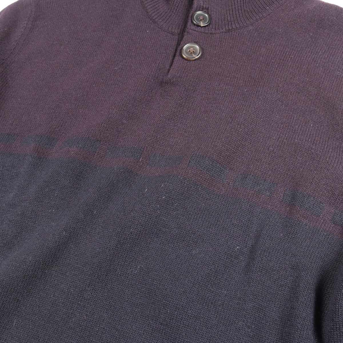 HERMES High-Neck Wool Cashmere Knit Blue Size XL