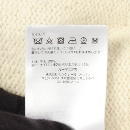 MONCLER Logo Crewneck Wool Sweater Size S