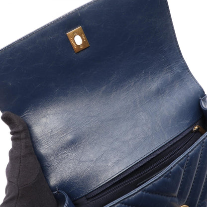 CHANEL Chevron V-Stitch Top Shoulder Bag