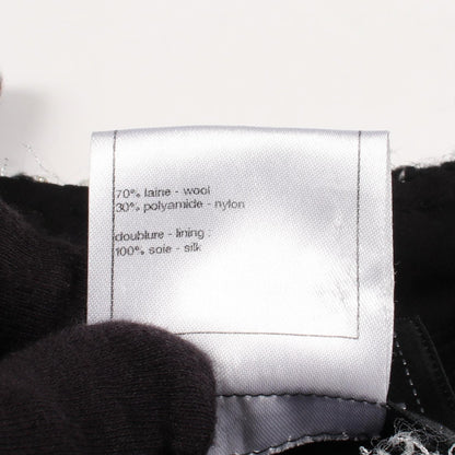 CHANEL Coco Mark Button Collarless Wool Jacket Size 38