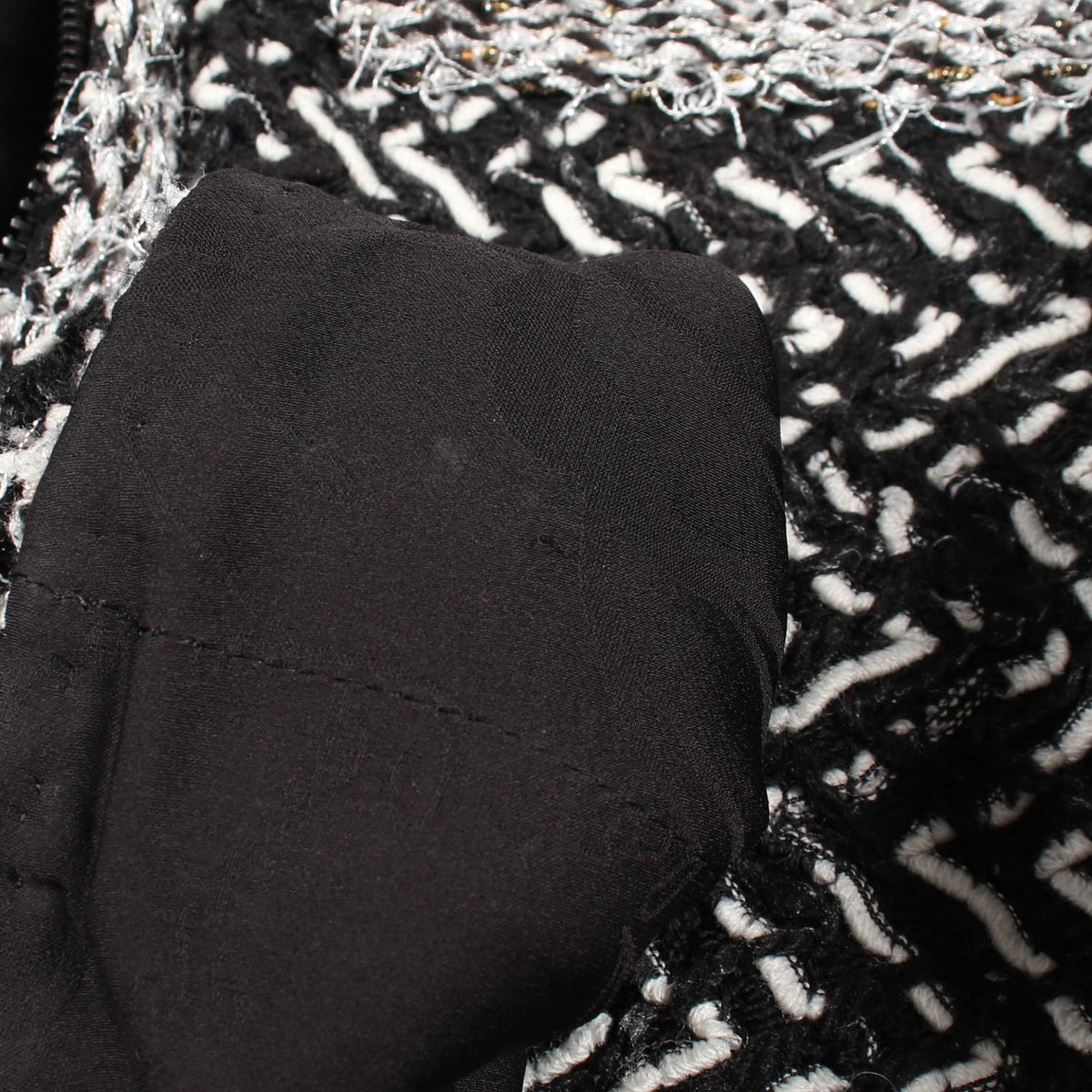 CHANEL Coco Mark Button Collarless Wool Jacket Size 38