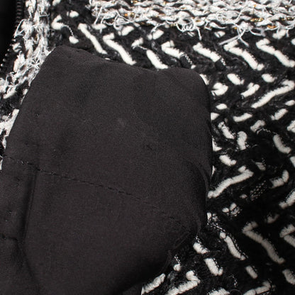 CHANEL Coco Mark Button Collarless Wool Jacket Size 38