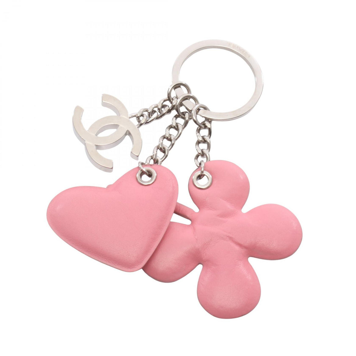 CHANEL Coco Mark Heart Lambskin Charm