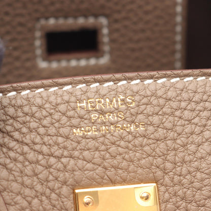 HERMES Birkin 25 Etoupe Togo Hardware Bag