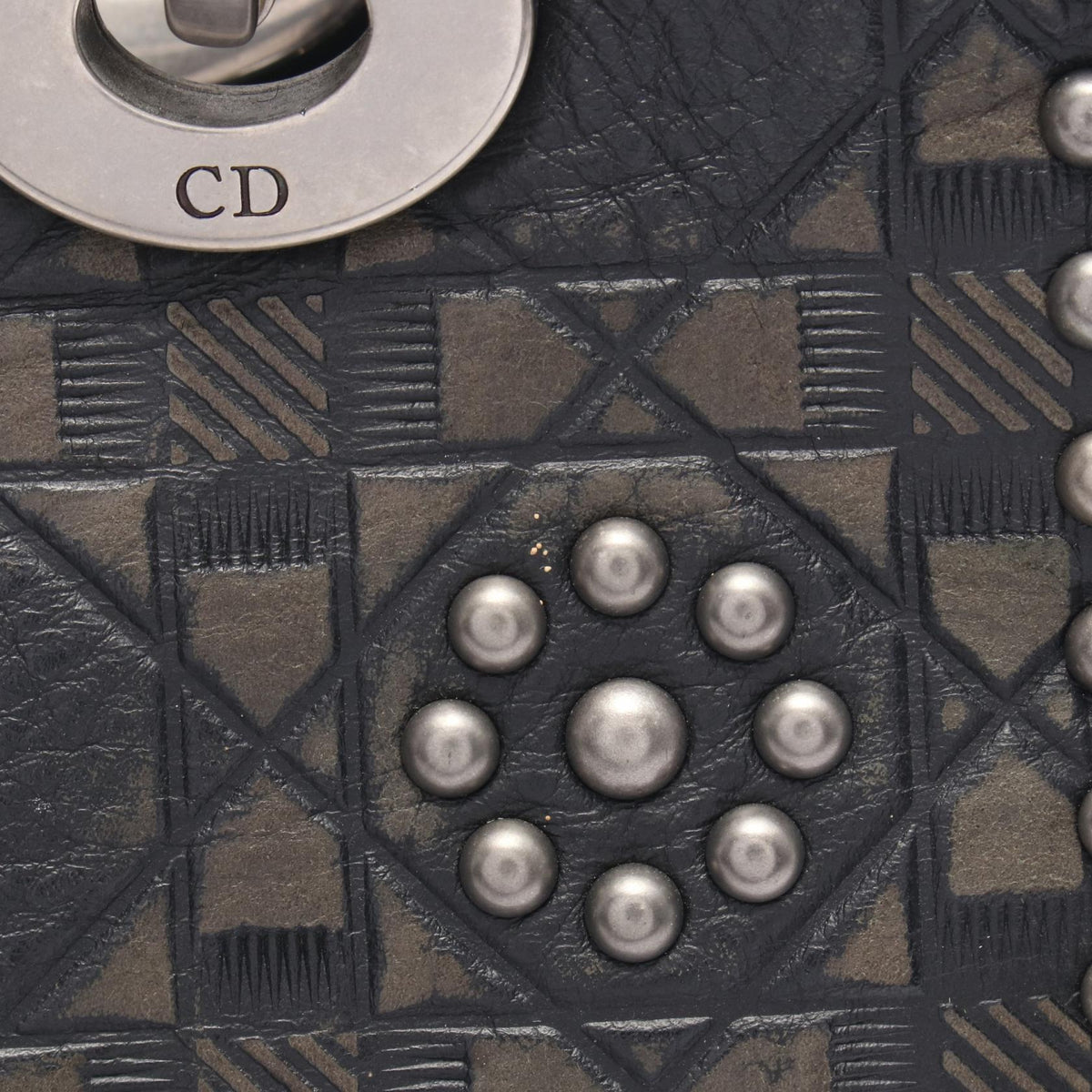 Dior Lady Dior Black Leather Hand Bag