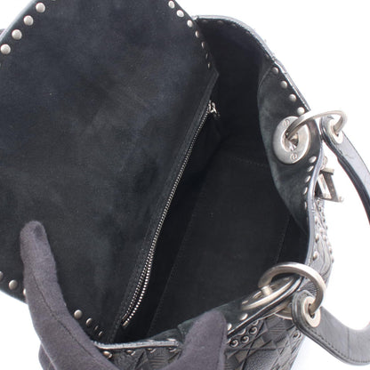 Dior Lady Dior Black Leather Hand Bag