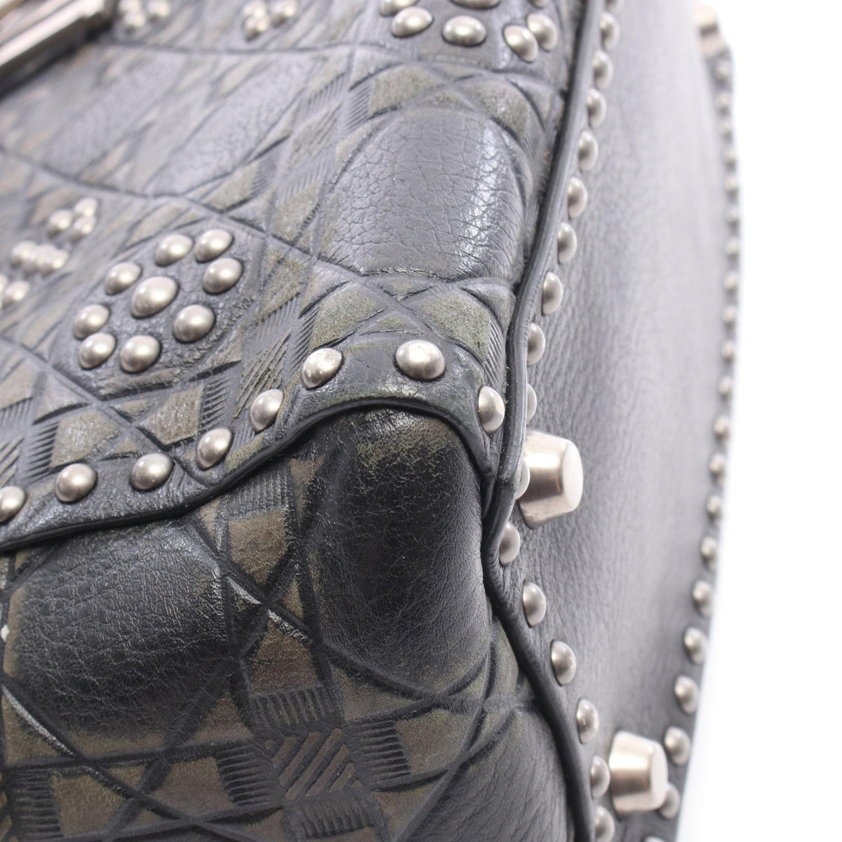 Dior Lady Dior Black Leather Hand Bag