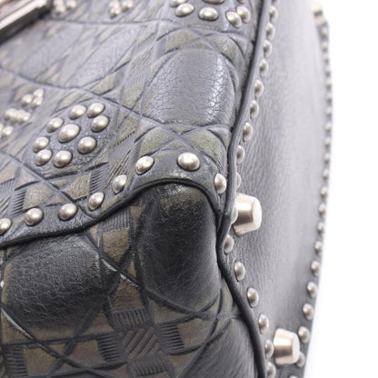 Dior Lady Dior Black Leather Hand Bag