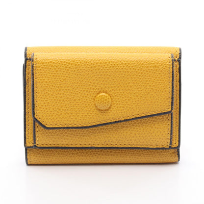 Valextra Compact Leather Tri-Fold Wallet
