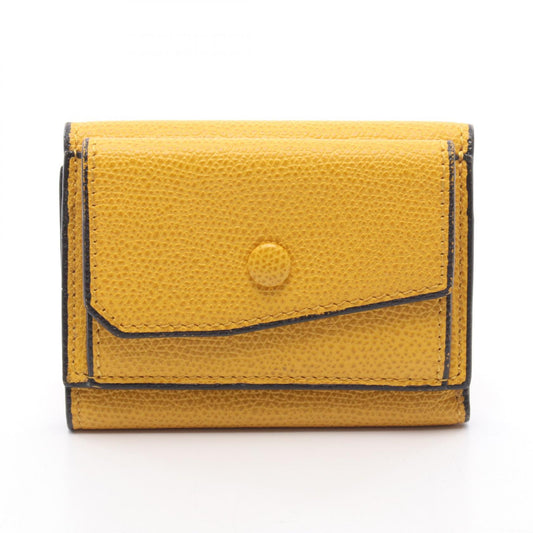 Valextra Compact Leather Tri-Fold Wallet