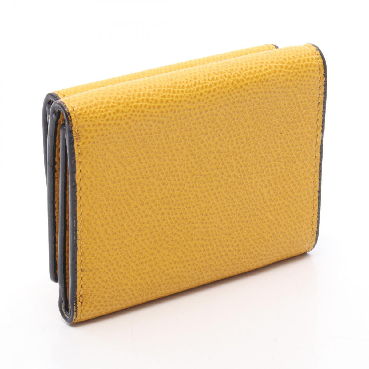 Valextra Compact Leather Tri-Fold Wallet