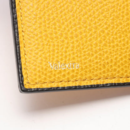 Valextra Compact Leather Tri-Fold Wallet