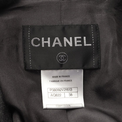 CHANEL CC Button Tailored Wool Blazer Size 38