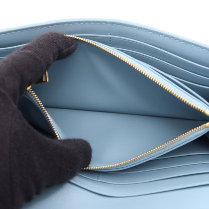 BOTTEGA VENETA Cassette Maxi Wallet Blue