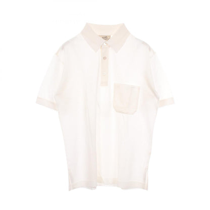 HERMES H-Embroidered Cotton Short Sleeve Polo Shirt Size S