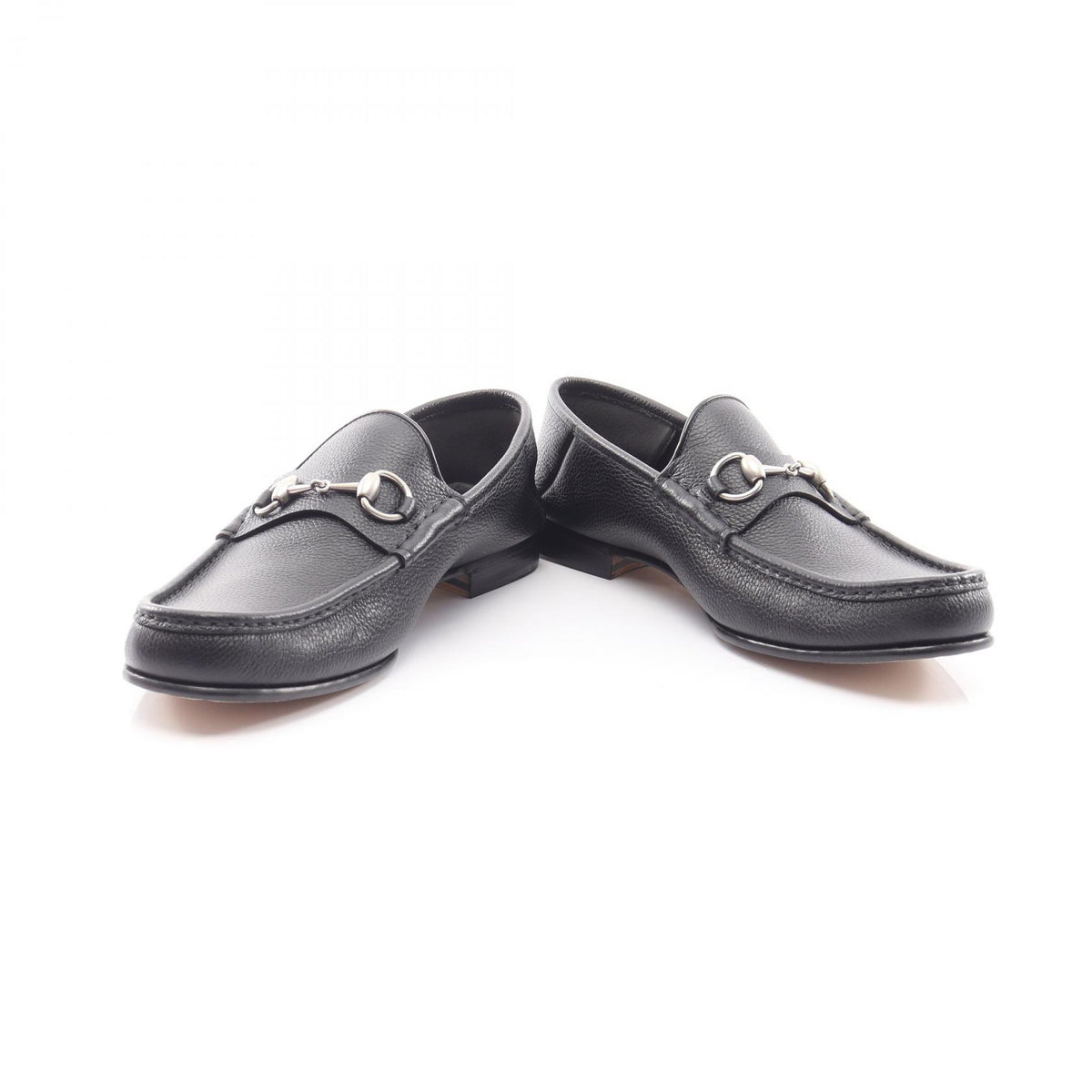GUCCI Horsebit 1953 Leather Loafers Black Size 10