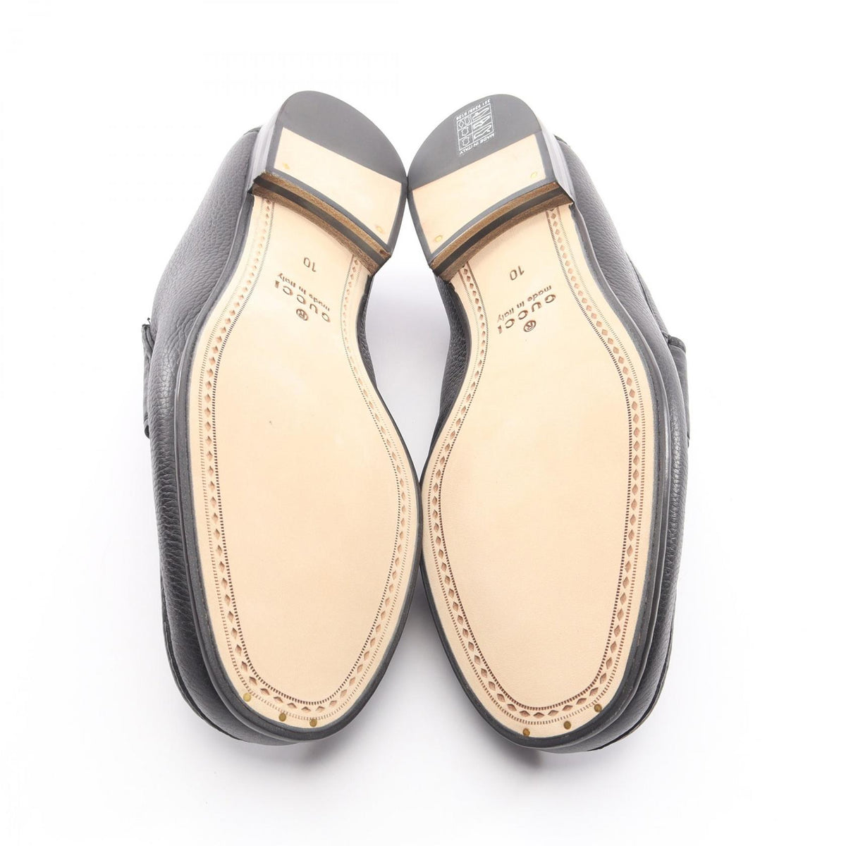 GUCCI Horsebit 1953 Leather Loafers Black Size 10