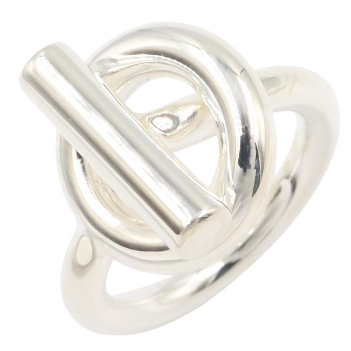 HERMES Echappee MM Silver 925 Ring Size JP 9