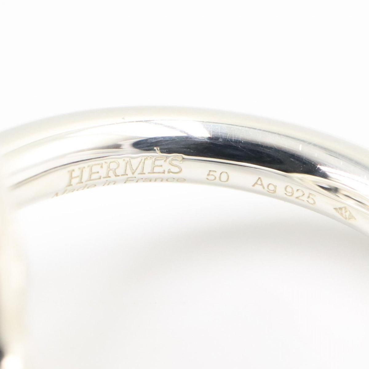 HERMES Echappee MM Silver 925 Ring Size JP 9