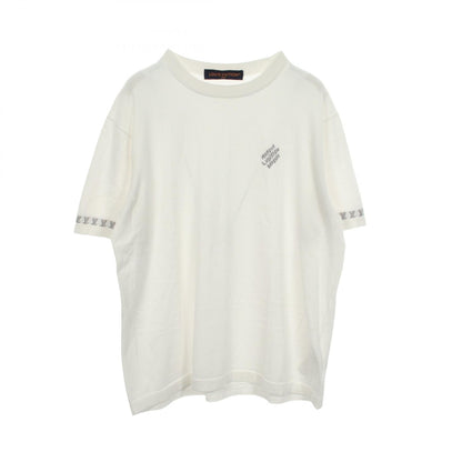 LOUIS VUITTON Logo Knit Short Sleeve T-Shirt White Size L