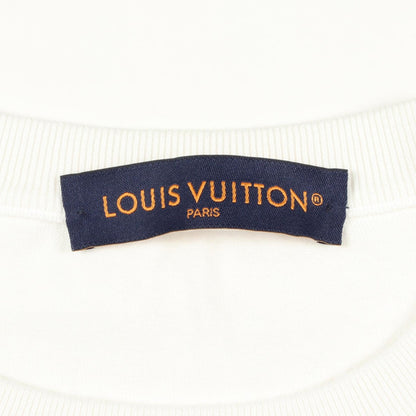 LOUIS VUITTON Logo Knit Short Sleeve T-Shirt White Size L