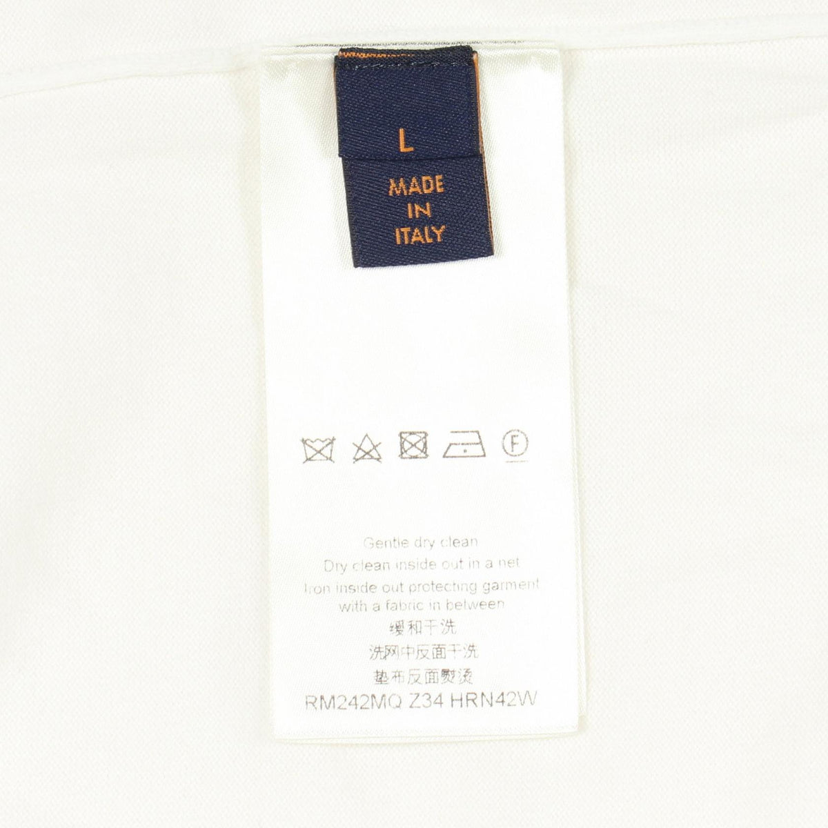 LOUIS VUITTON Logo Knit Short Sleeve T-Shirt White Size L