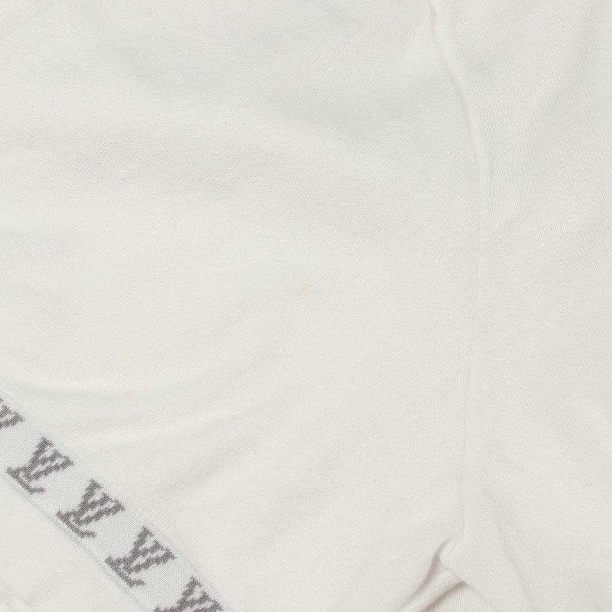 LOUIS VUITTON Logo Knit Short Sleeve T-Shirt White Size L