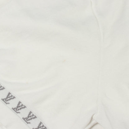 LOUIS VUITTON Logo Knit Short Sleeve T-Shirt White Size L