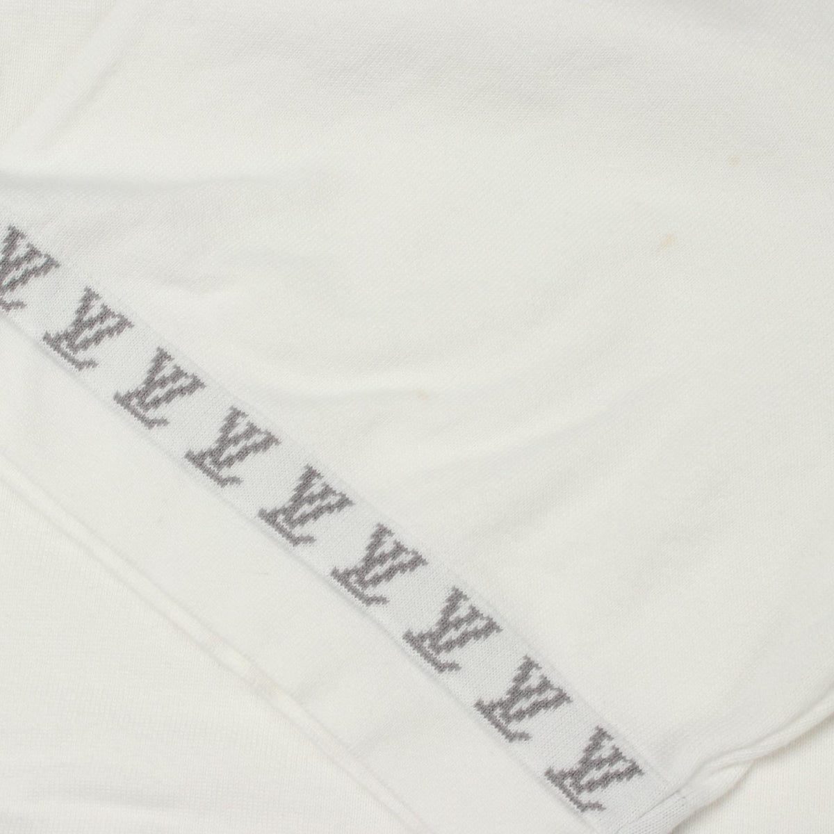 LOUIS VUITTON Logo Knit Short Sleeve T-Shirt White Size L