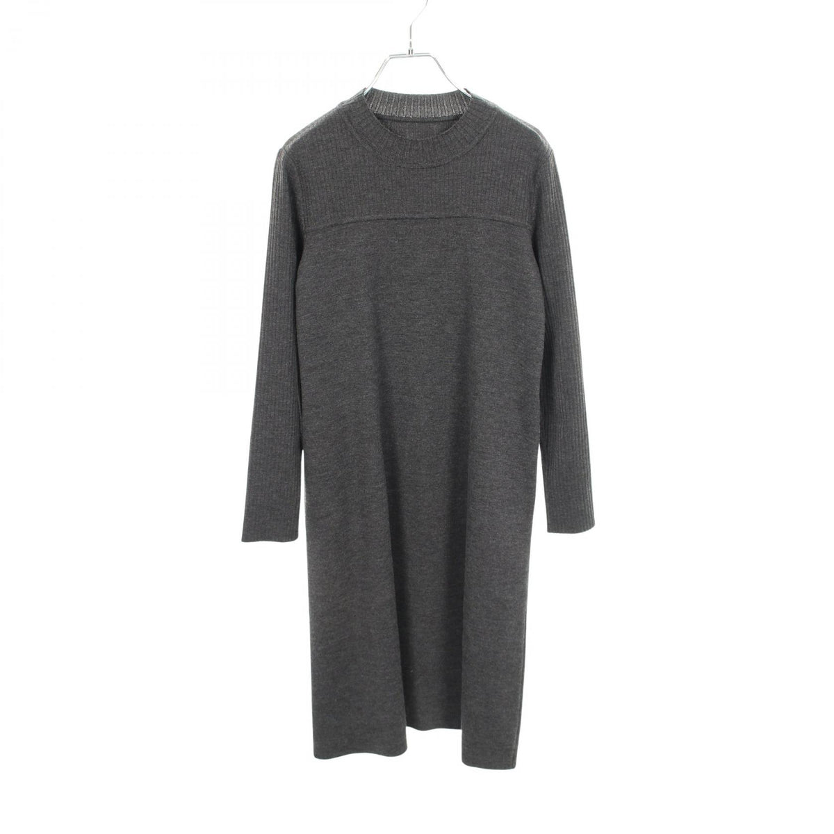 FOXEY Gray Wool Knit Ephemera Dress Size 38