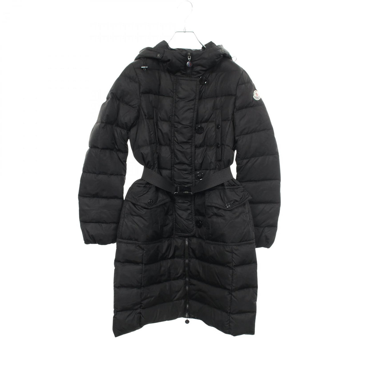 MONCLER GENEVRIER Hooded Down Jacket Black Size 0