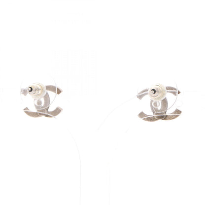CHANEL Coco Mark Metal Rhinestone Earrings
