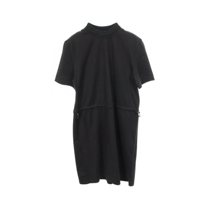 HERMES Neck Logo Silk Cotton Short Sleeve Dress Size 36