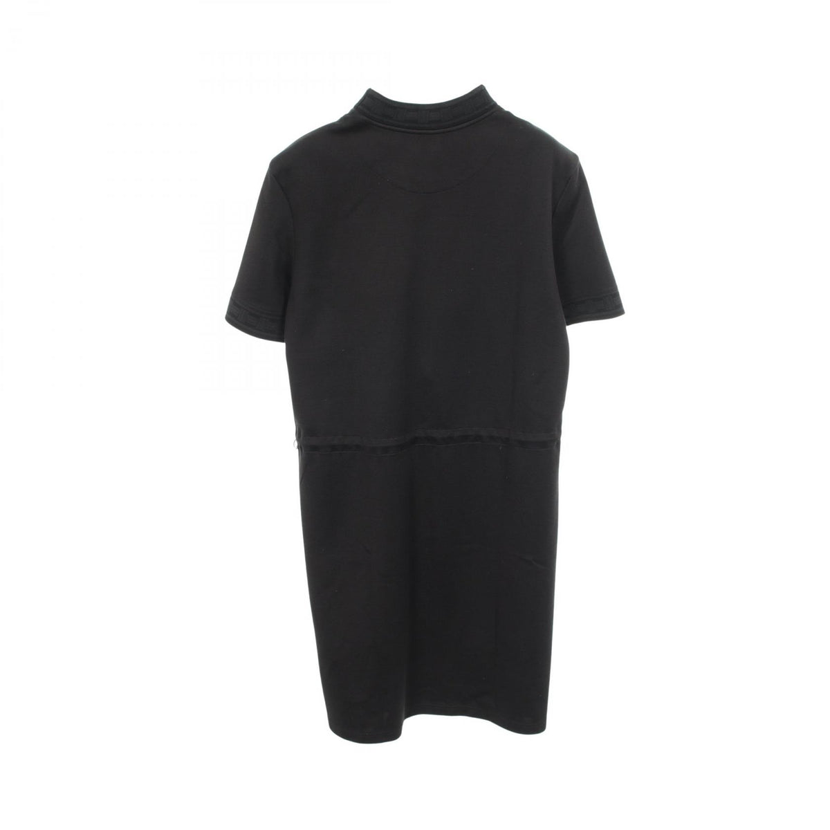 HERMES Neck Logo Silk Cotton Short Sleeve Dress Size 36