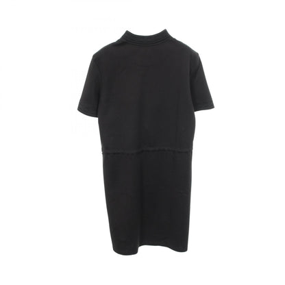 HERMES Neck Logo Silk Cotton Short Sleeve Dress Size 36