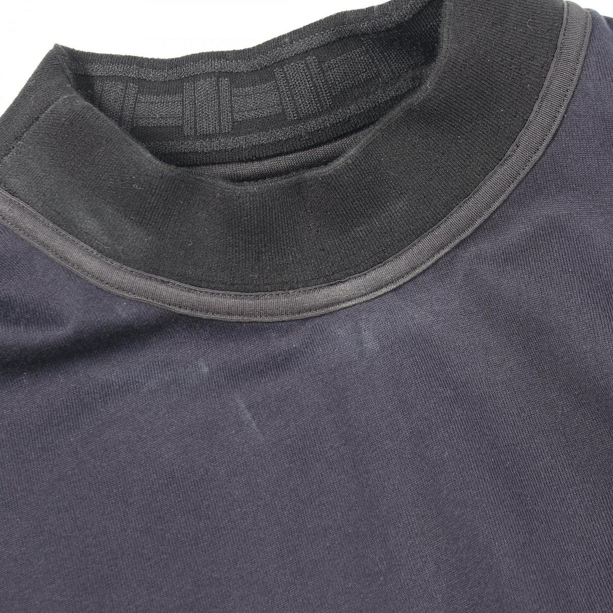HERMES Neck Logo Silk Cotton Short Sleeve Dress Size 36