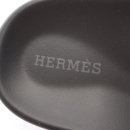 HERMES Chypre Leather Sandals White Size 35