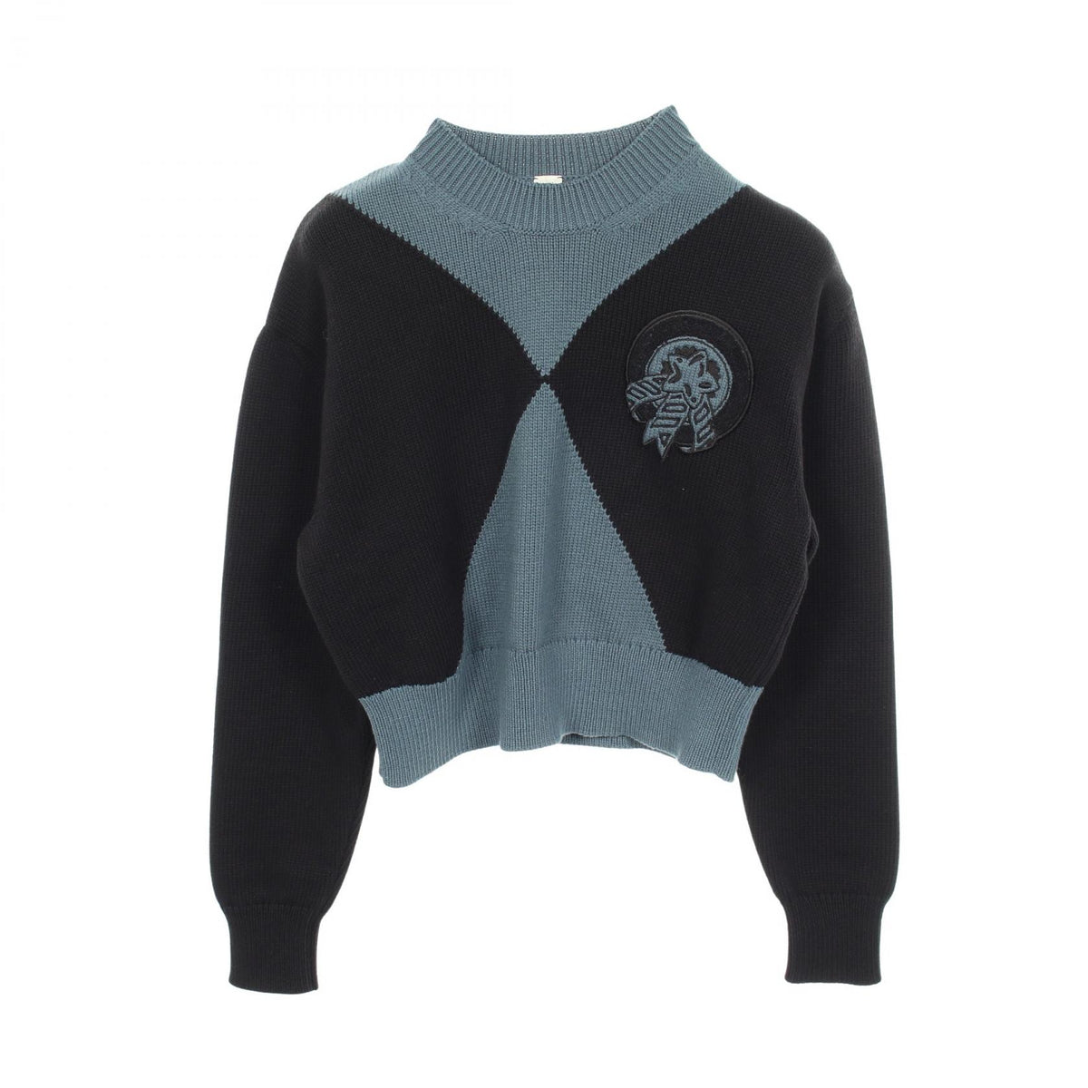 HERMES Candy Libris Cropped Silk Cotton Sweater Size 36