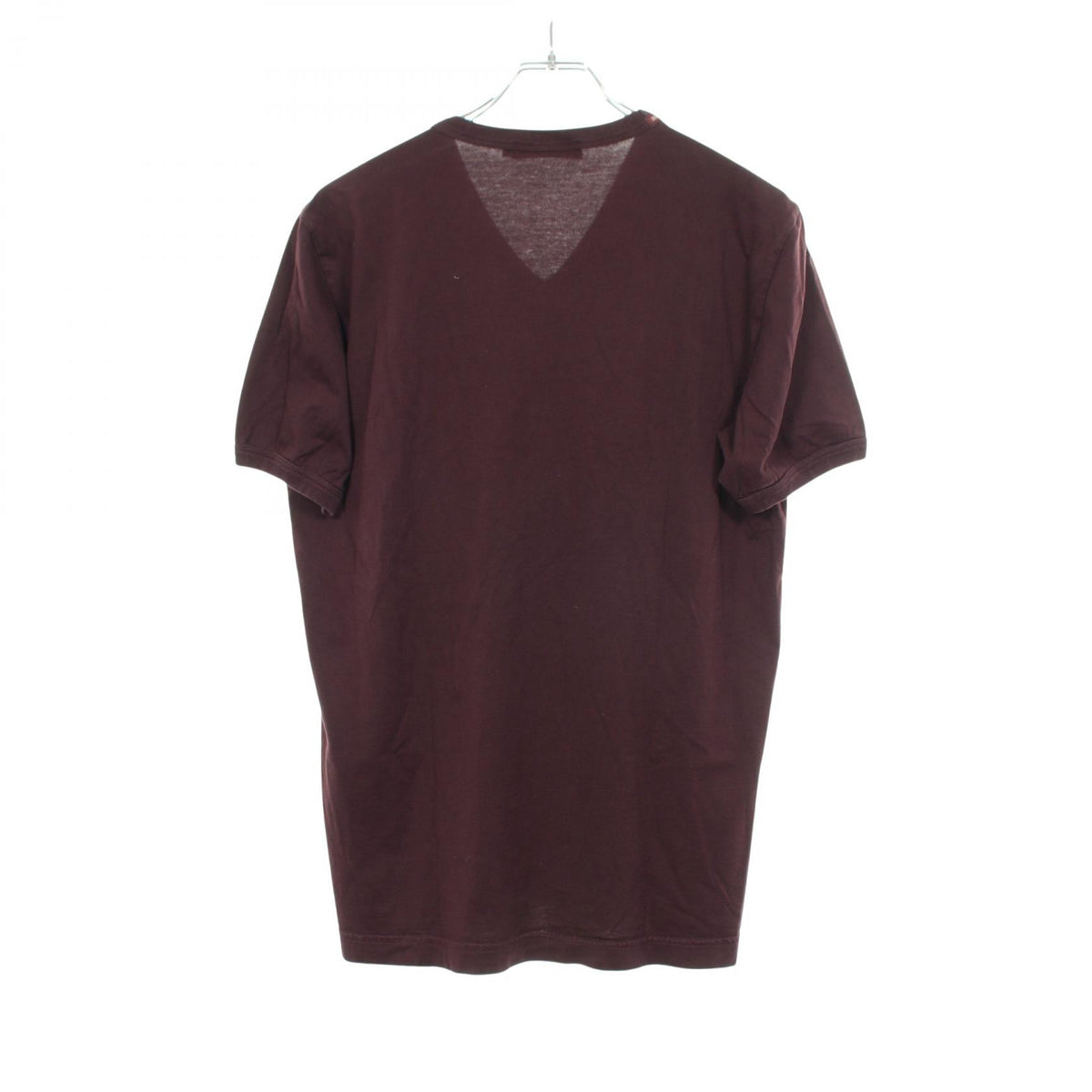 DOLCE & GABBANA Embroidered V-Neck Cotton T-Shirt Size 52