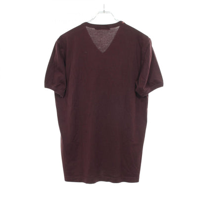DOLCE & GABBANA Embroidered V-Neck Cotton T-Shirt Size 52