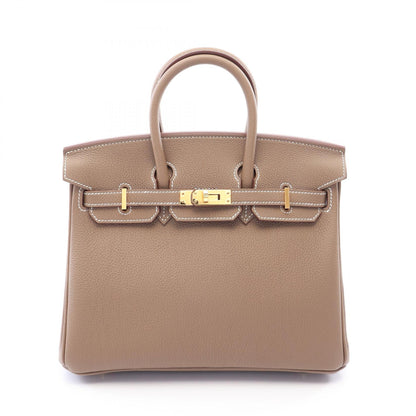 HERMES Birkin 25 Etoupe Togo Hardware Bag Gray
