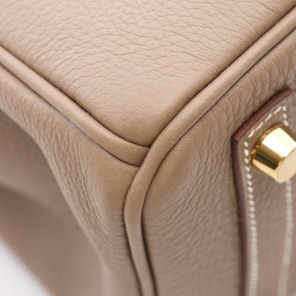 HERMES Birkin 25 Etoupe Togo Hardware Bag Gray