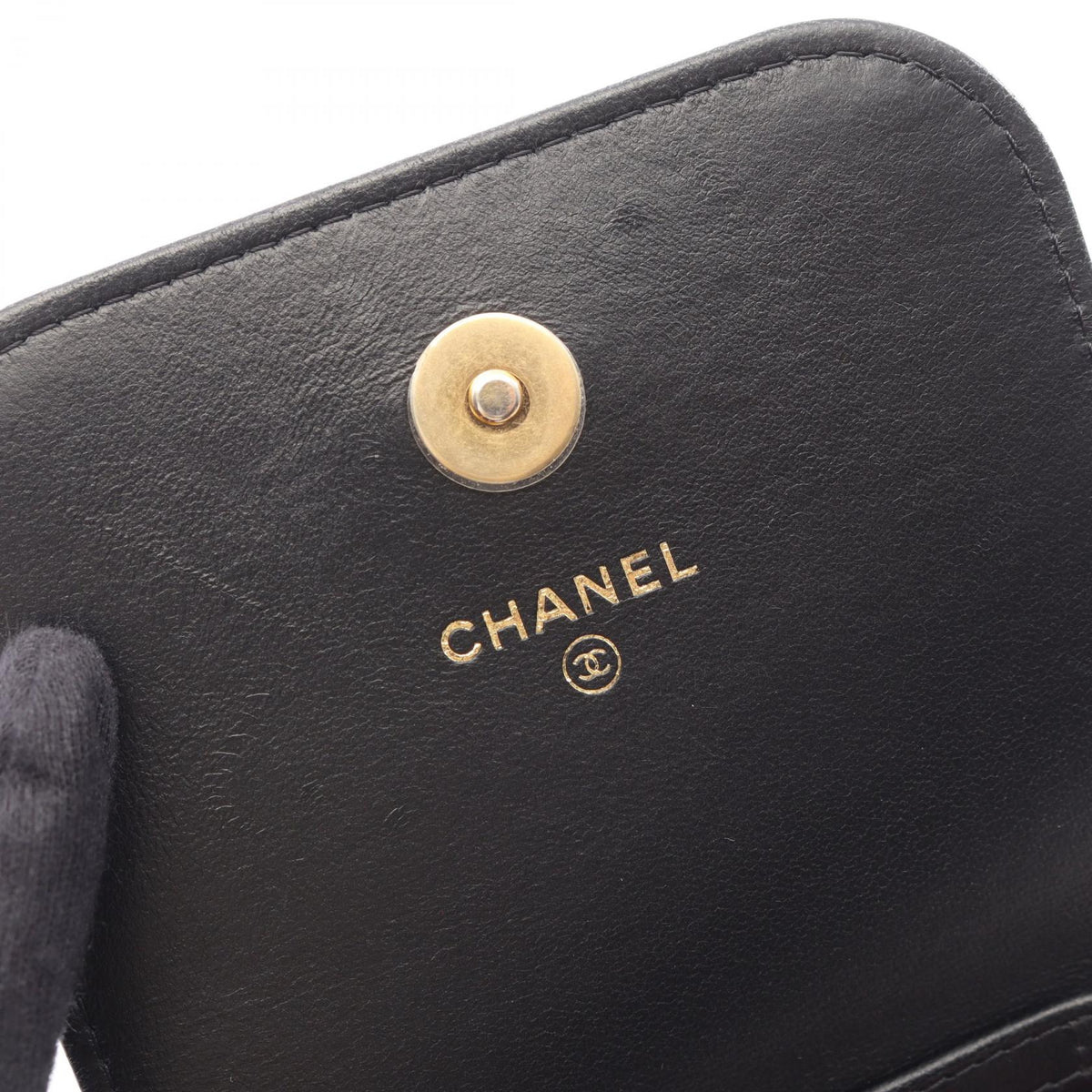 CHANEL Matelasse Lambskin Shoulder Bag Black