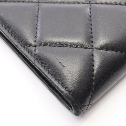 CHANEL Matelasse Lambskin Shoulder Bag Black