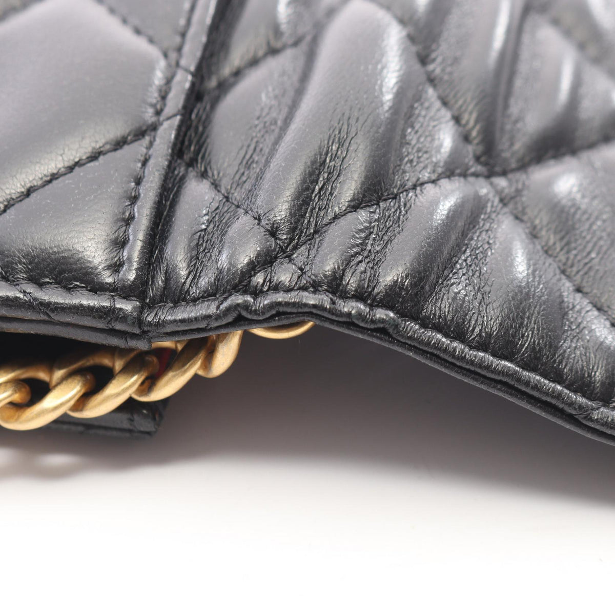 CHANEL Matelasse Lambskin Shoulder Bag Black