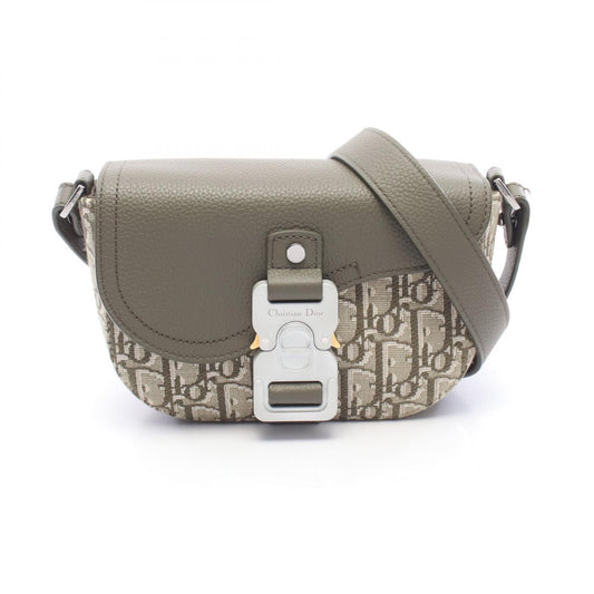 Dior Saddle Oblique Messenger Mini Shoulder Bag Khaki