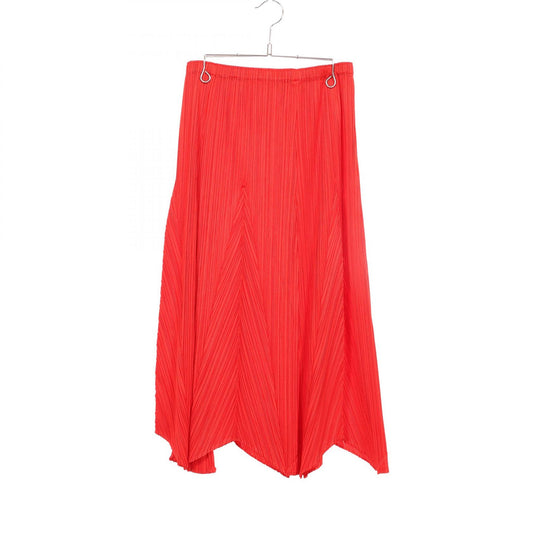 PLEATS PLEASE Pleated Polyester Skirt Red Size 2