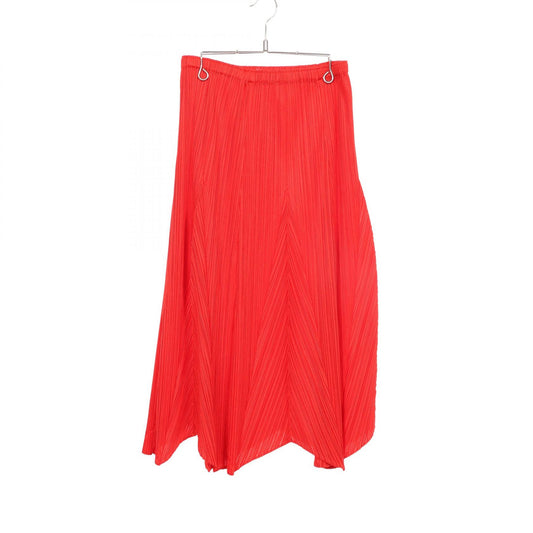 PLEATS PLEASE Pleated Polyester Skirt Red Size 2