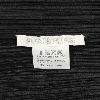 PLEATS PLEASE Pleated Leaf Print Long Shirt Black Size 3