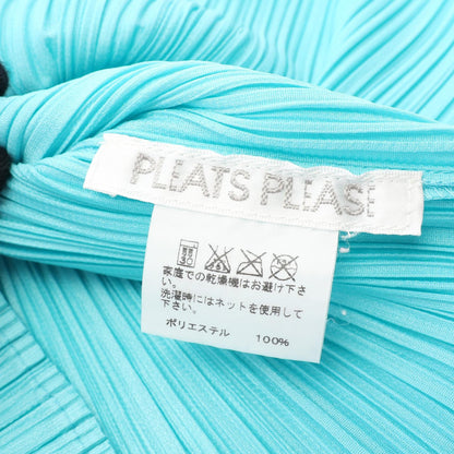 PLEATS PLEASE Pleated Polyester Short Sleeve Top Size 4
